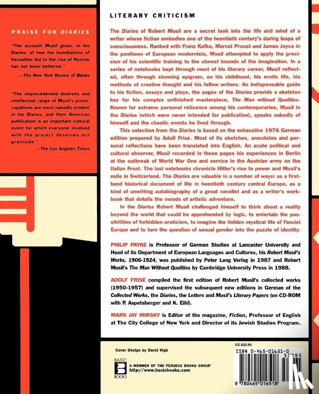 Mirsky, Mark, Musil, Robert - Musil Diaries
