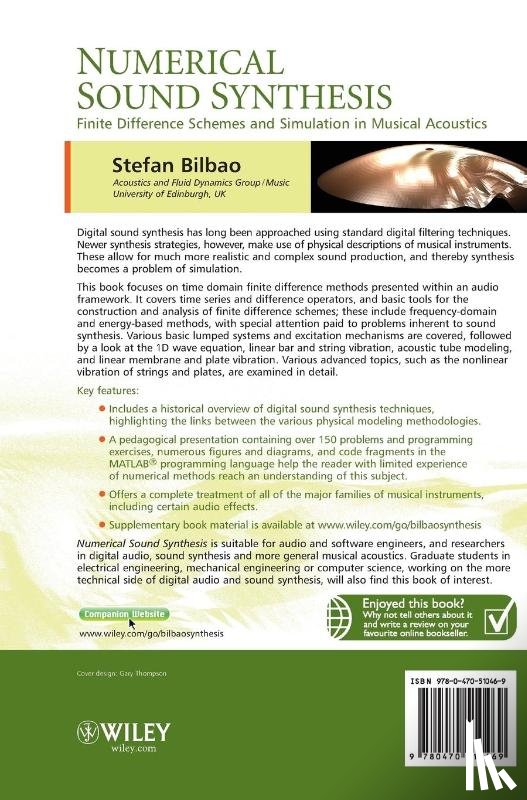 Bilbao, Stefan (University of Belfast) - Numerical Sound Synthesis