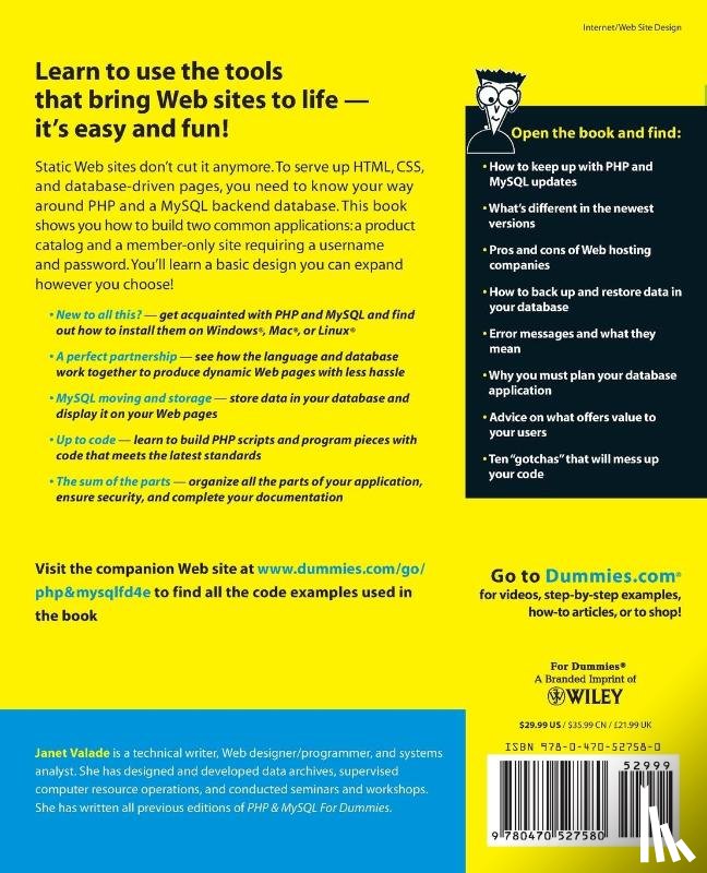 Valade, Janet - PHP and MySQL For Dummies