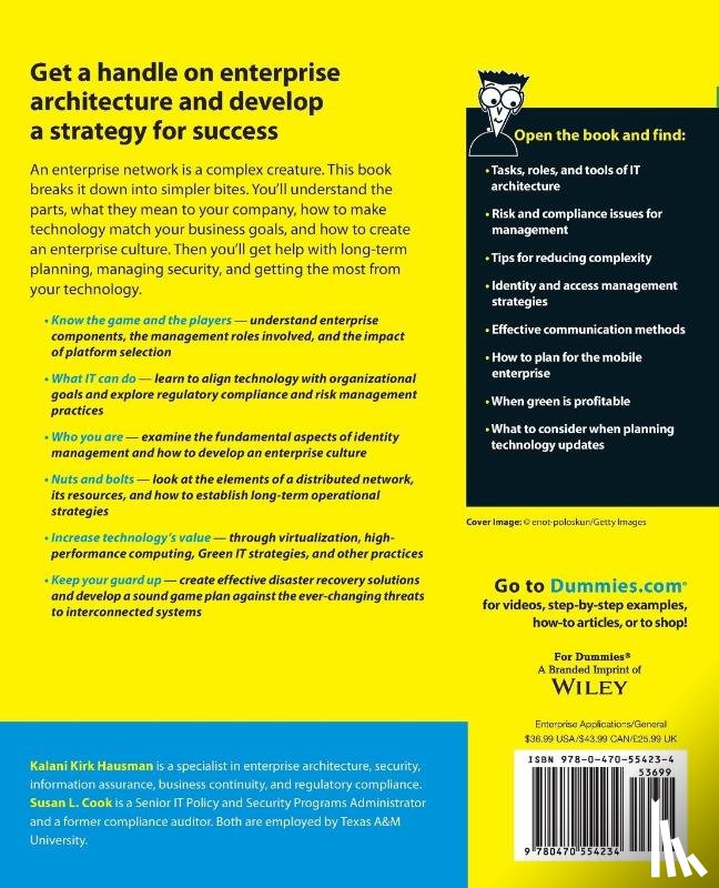Hausman, Kalani Kirk, Cook, Susan L. - IT Architecture For Dummies