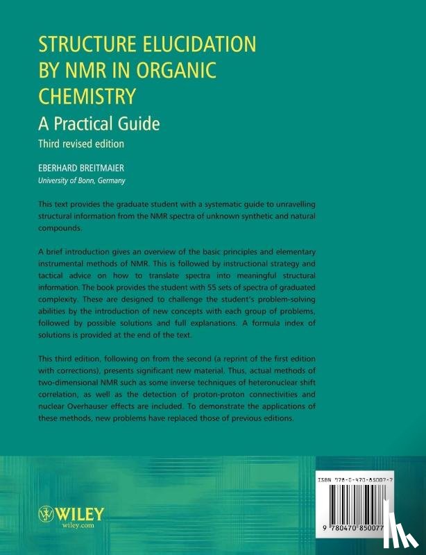 Breitmaier, Eberhard (University of Bonn - Structure Elucidation by NMR in Organic Chemistry