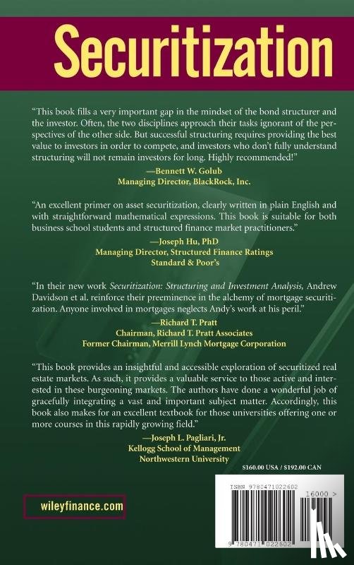 Davidson, A - Securitization - Structuring and Investment Analysis +CD
