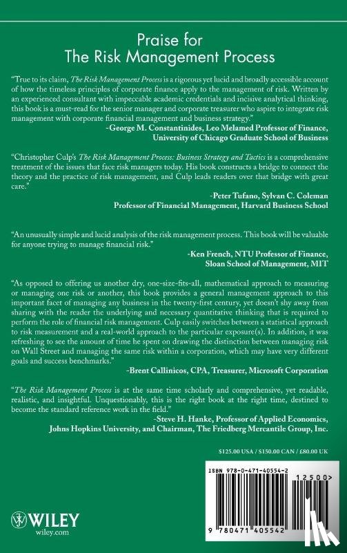 Culp, Christopher L. (University of Chicago) - The Risk Management Process