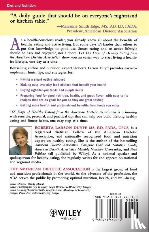 Duyff, Roberta Larson - 365 Days of Healthy Eating from the American Dietetic Association