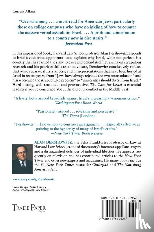 Dershowitz, Alan - Dershowitz, A: Case for Israel