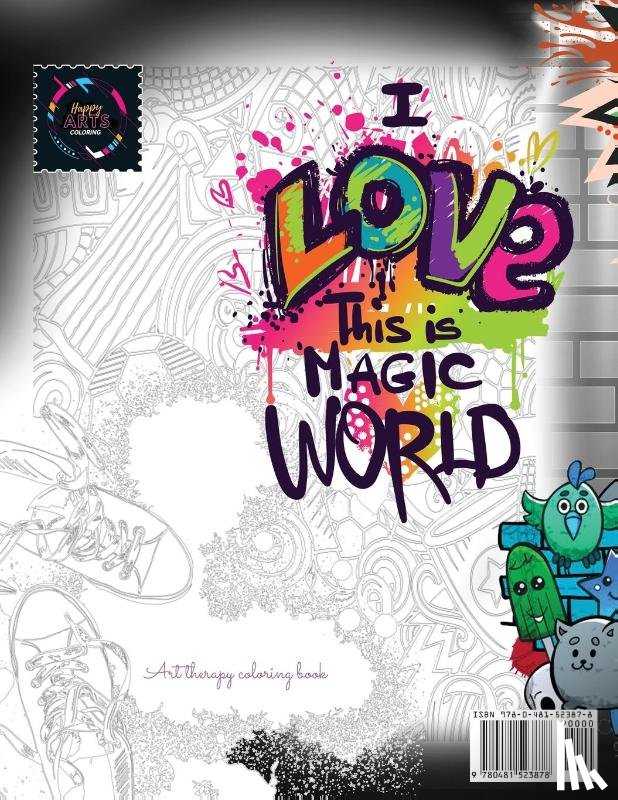 Coloring, Happy Arts - Graffiti pop art coloring book, coloring books for adults relaxation