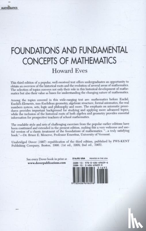 Eves, Howard - Foundations and Fundamental Concepts of Mathematics