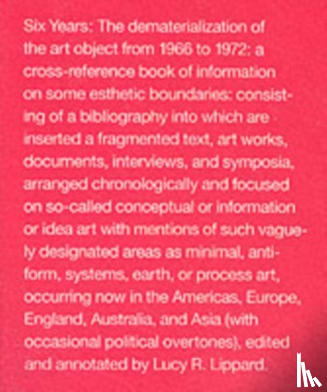 Lippard, Lucy R. - Six Years