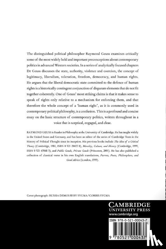 Geuss, Raymond (University of Cambridge) - History and Illusion in Politics