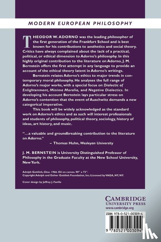 Bernstein, J. M. (New School for Social Research - Adorno