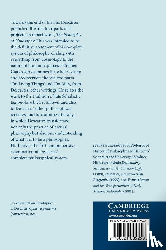 Gaukroger, Stephen (University of Sydney) - Descartes' System of Natural Philosophy