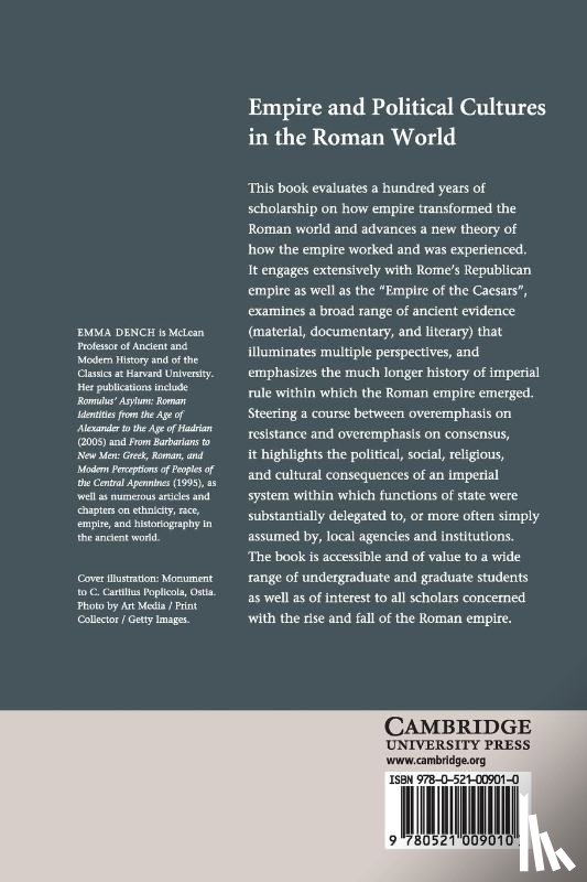 Dench, Emma (Harvard University - Empire and Political Cultures in the Roman World