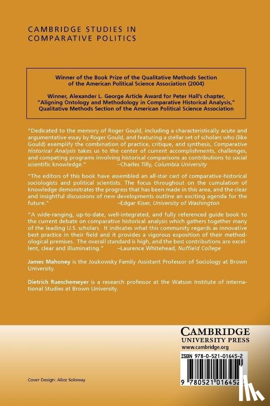  - Comparative Historical Analysis in the Social Sciences