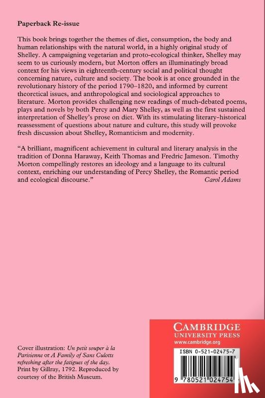 Morton, Timothy (University of Colorado Boulder) - Shelley and the Revolution in Taste