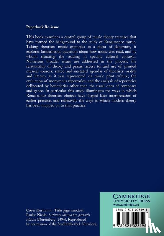 Judd, Cristle Collins (Dean for Academic Affairs - Reading Renaissance Music Theory
