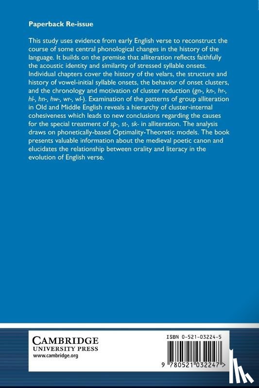 Minkova, Donka (Professor - Alliteration and Sound Change in Early English