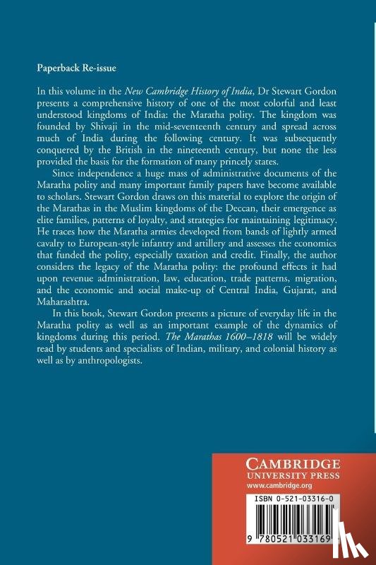 Gordon, Stewart (University of Michigan - The Marathas 1600–1818