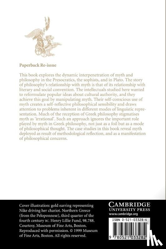 Morgan, Kathryn A. (University of California - Myth and Philosophy from the Presocratics to Plato