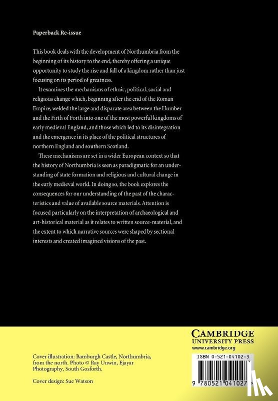 Rollason, David (University of Durham) - Northumbria, 500–1100