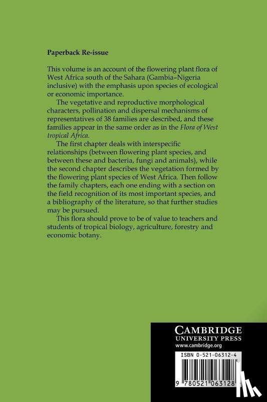 Steentoft, Margaret - Flowering Plants in West Africa