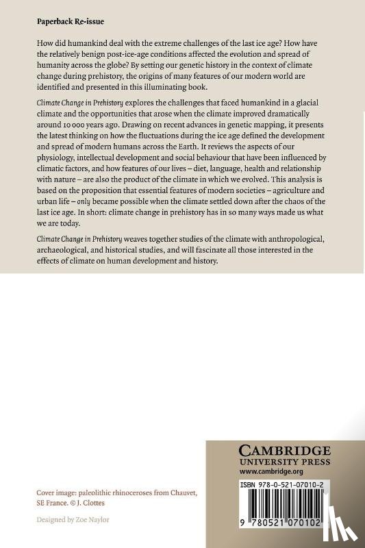 Burroughs, William James - Climate Change in Prehistory