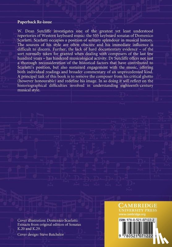 Sutcliffe, W. Dean (University of Cambridge) - The Keyboard Sonatas of Domenico Scarlatti and Eighteenth-Century Musical Style