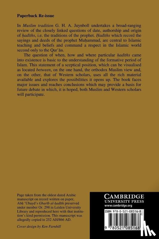 Juynboll, G. H. A. - Muslim Tradition