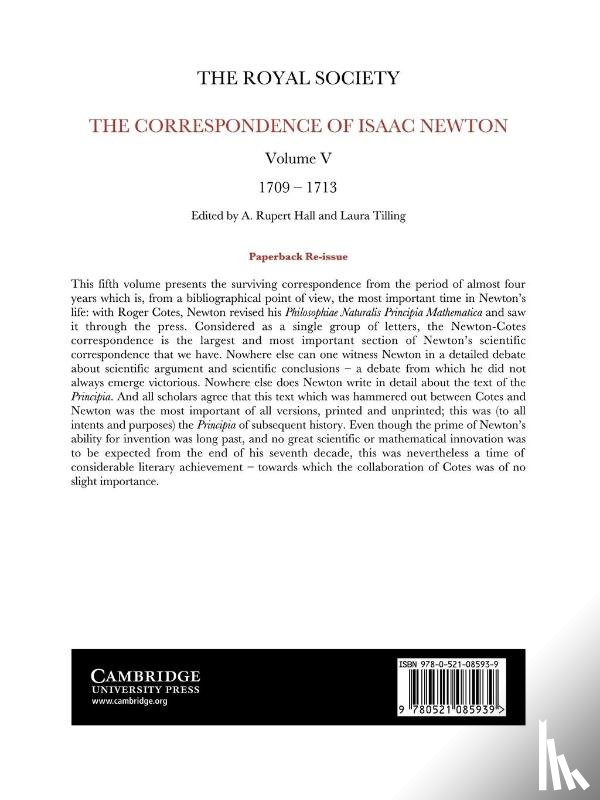 Newton, Isaac - The Correspondence of Isaac Newton