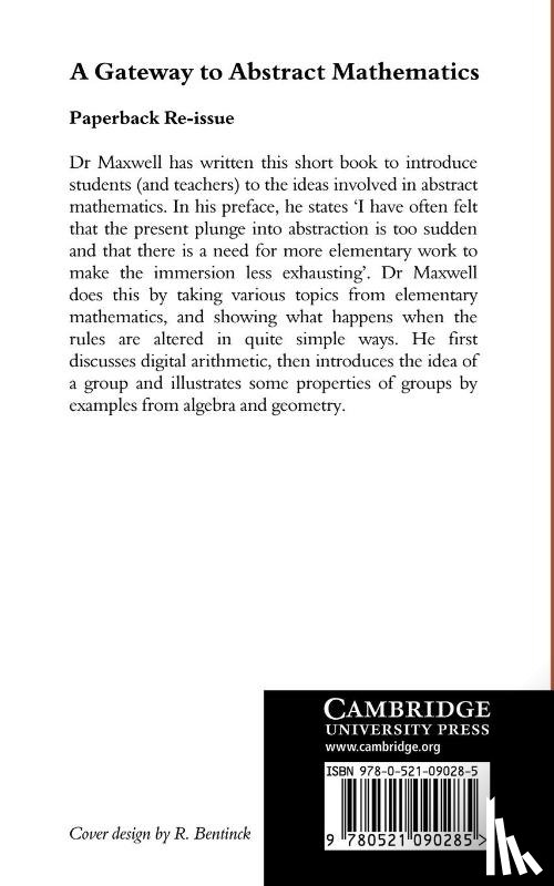 Maxwell, E. A. - A Gateway to Abstract Mathematics