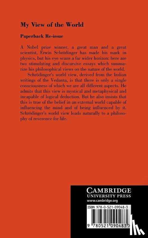 Schrodinger, Erwin - My View of the World