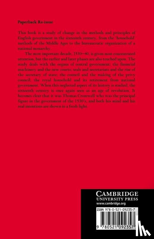 Elton - Tudor Revolution in Government