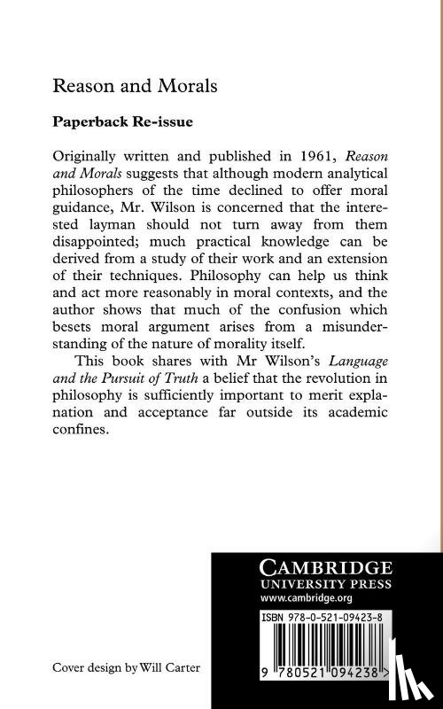 Wilson, John - Reason and Morals