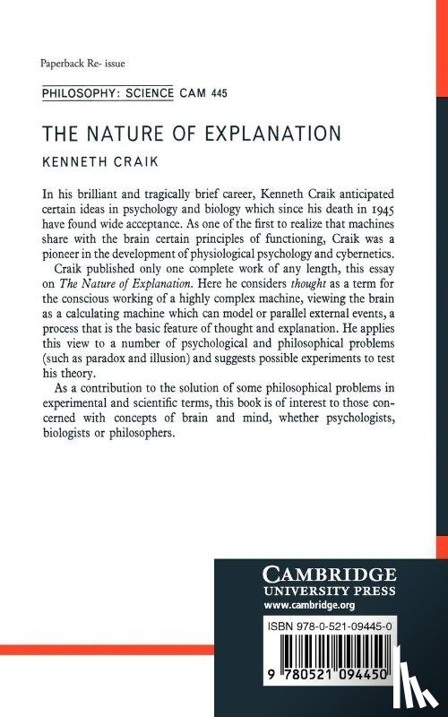 Craik, K. J. W. - The Nature of Explanation