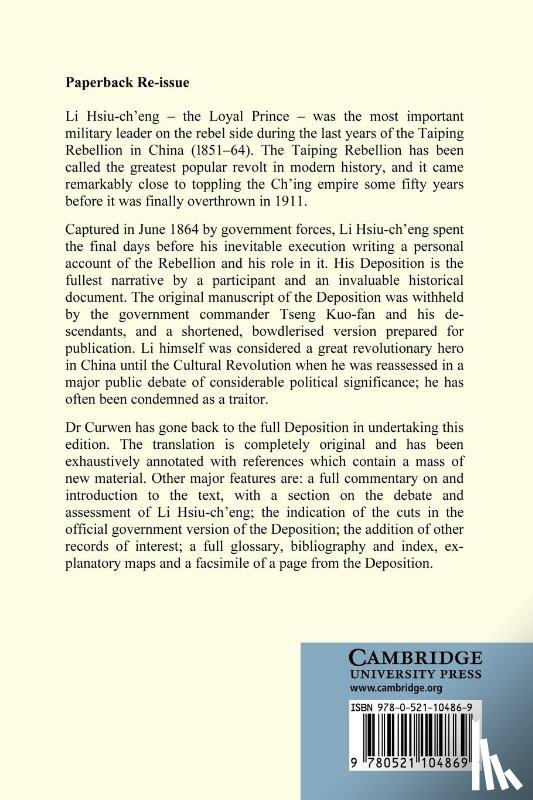 Curwen, C. A. - Taiping Rebel