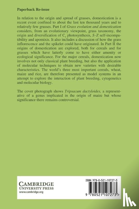  - Grass Evolution and Domestication