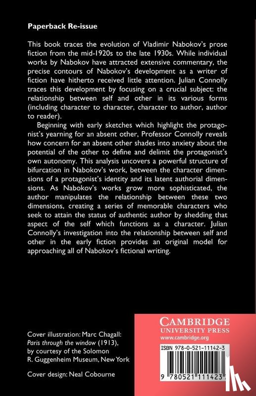 Connolly, Julian W. (University of Virginia) - Nabokov's Early Fiction