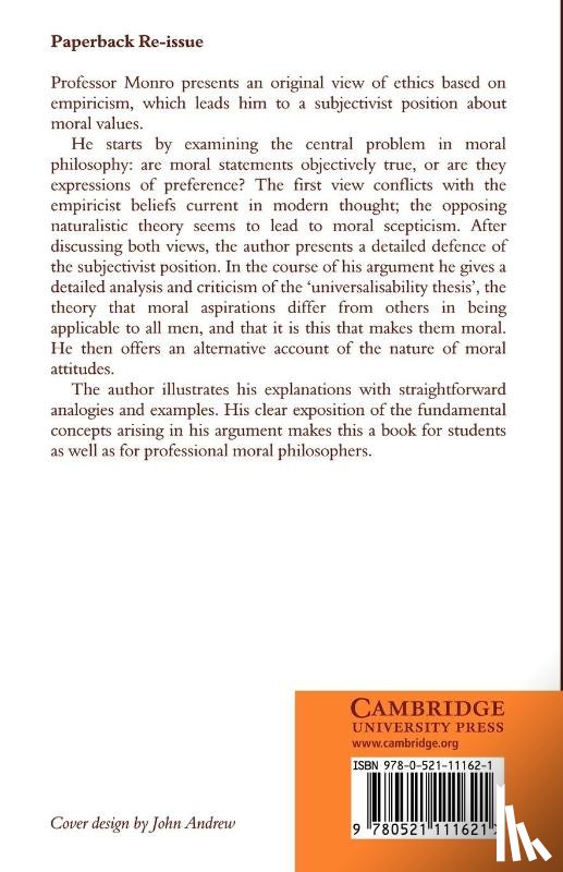 Monro, D. H. - Empiricism and Ethics
