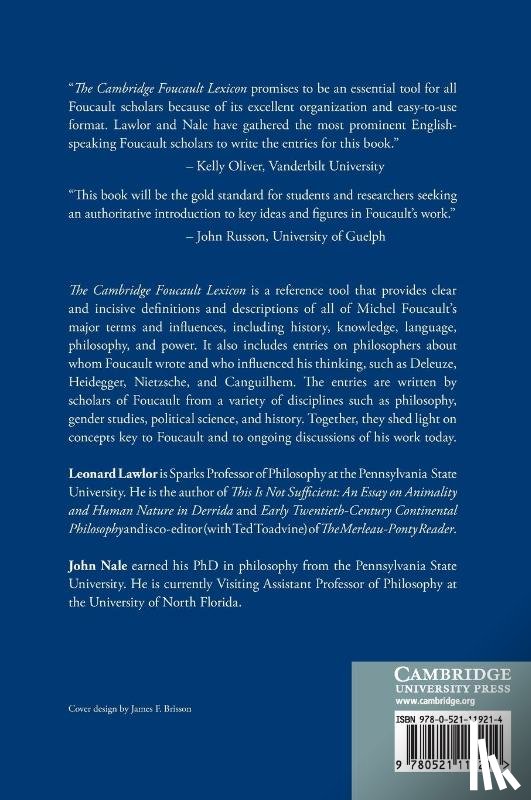  - The Cambridge Foucault Lexicon