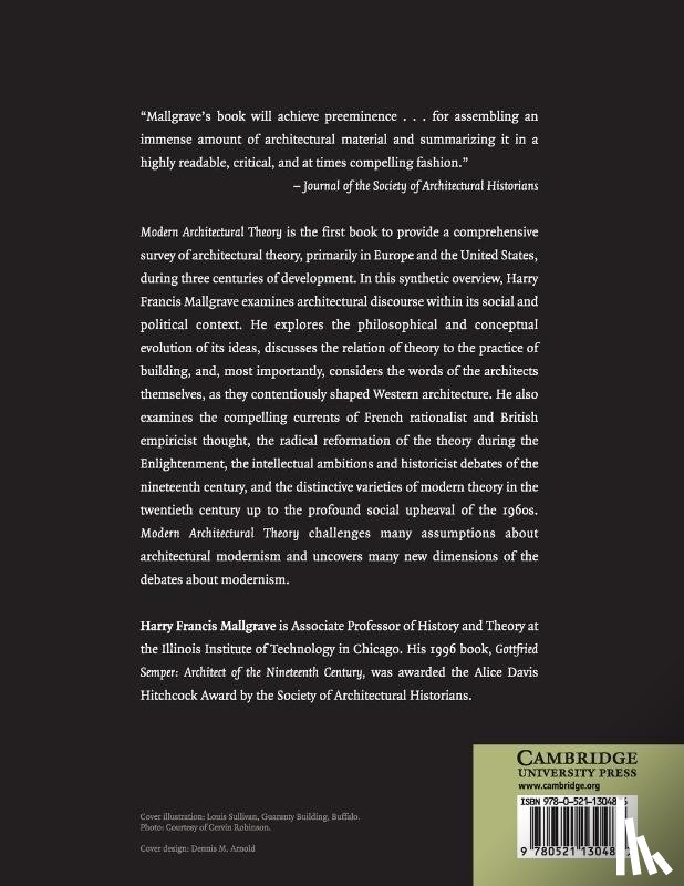 Mallgrave, Harry Francis - Modern Architectural Theory