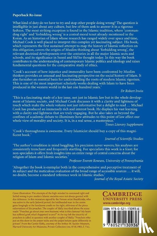 Cook, Michael (Princeton University - Commanding Right and Forbidding Wrong in Islamic Thought