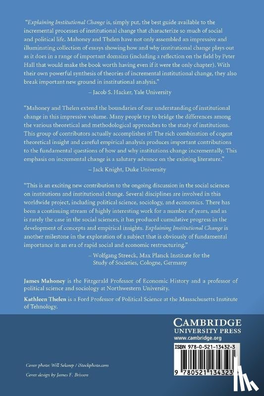  - Explaining Institutional Change