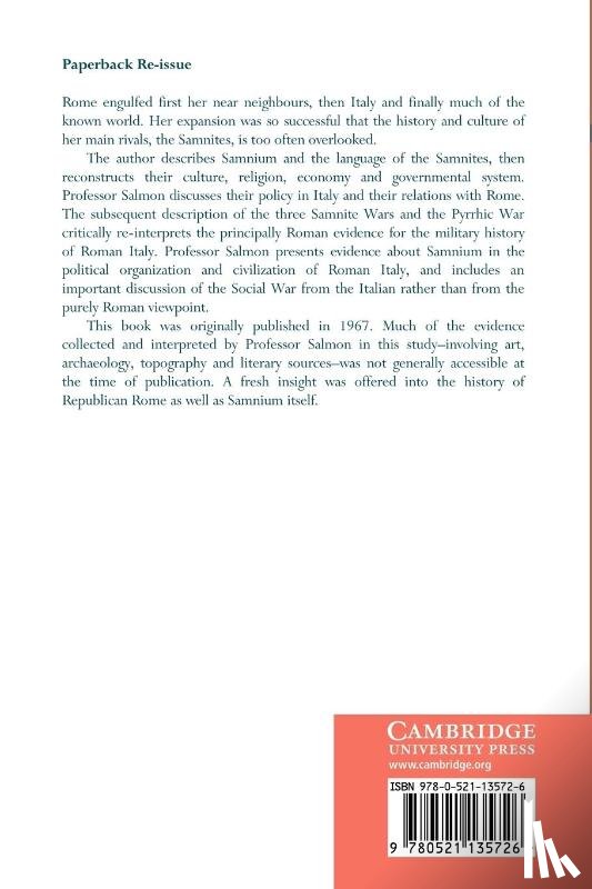 Salmon, E. T. - Samnium and the Samnites