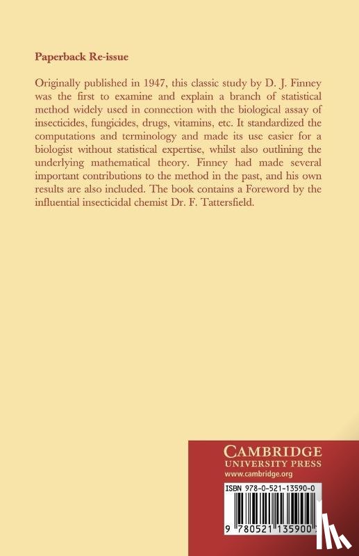 Finney, David - Probit Analysis