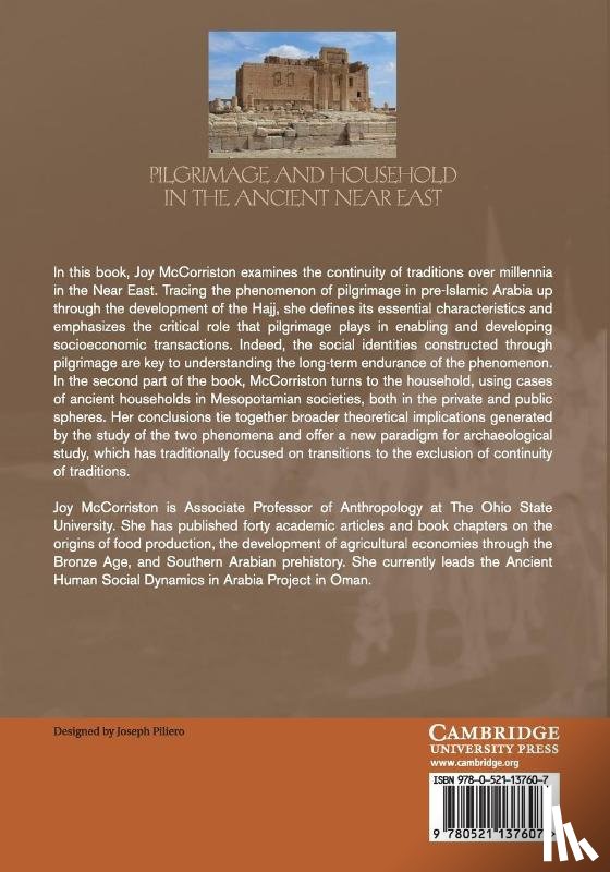 McCorriston, Joy (Dr - Pilgrimage and Household in the Ancient Near East