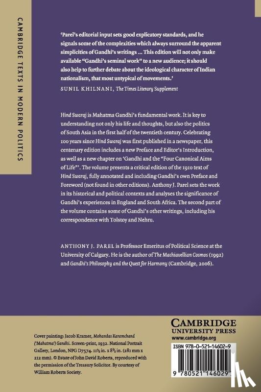 Gandhi, Mohandas - Gandhi: 'Hind Swaraj' and Other Writings Centenary Edition