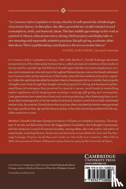 Howell, Martha C. (Columbia University - Commerce before Capitalism in Europe, 1300–1600