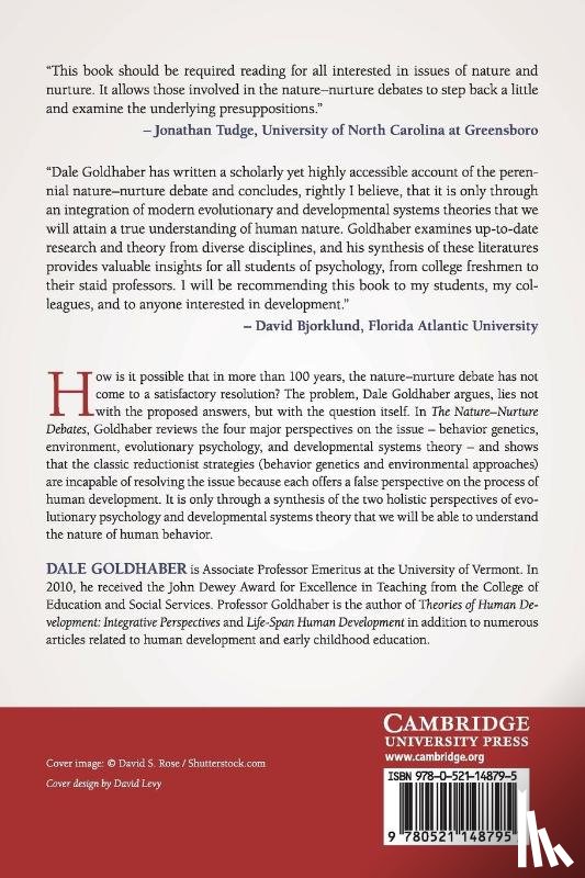 Goldhaber, Dale (University of Vermont) - The Nature-Nurture Debates