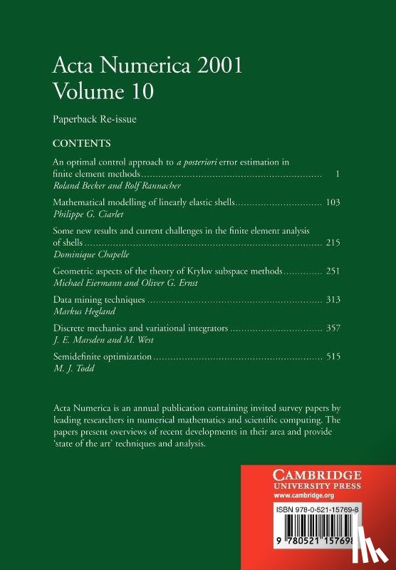  - Acta Numerica 2001: Volume 10