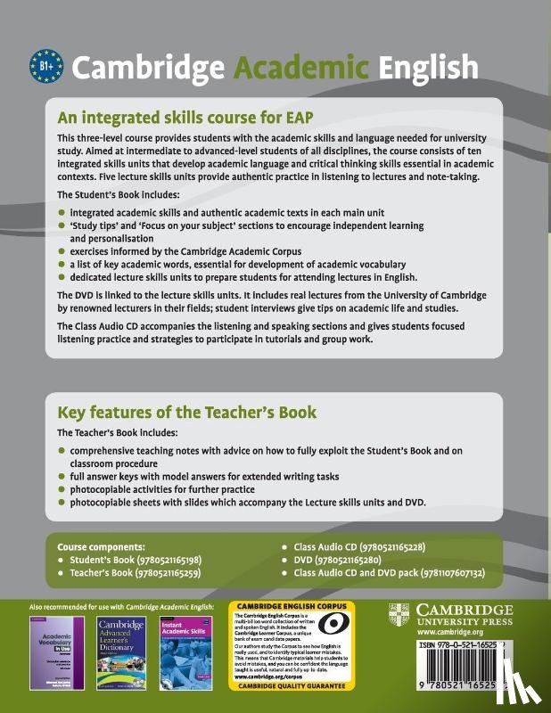 Manning, Anthony, Sowton, Chris, Thaine, Craig - Cambridge Academic English B1+ Intermediate Teacher's Book