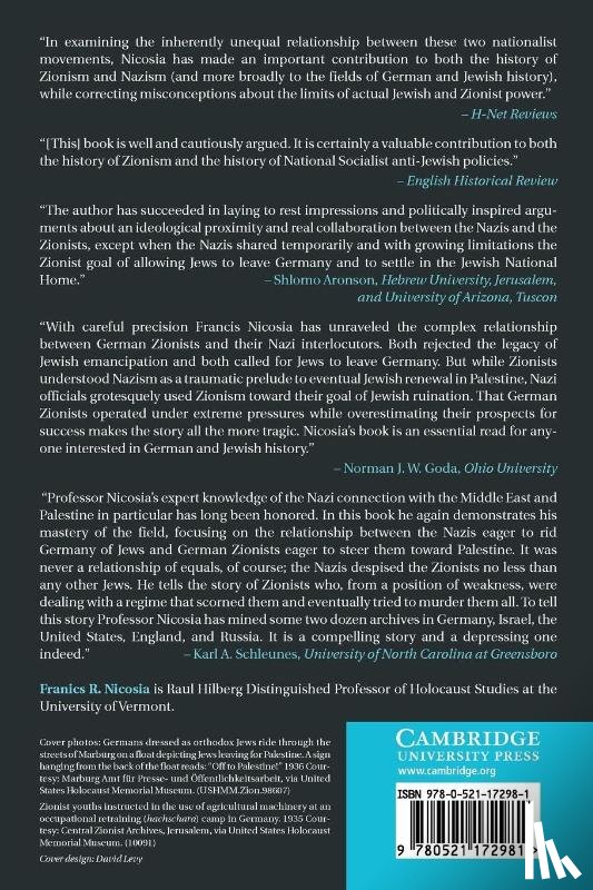 Nicosia, Francis R. (Professor - Zionism and Anti-Semitism in Nazi Germany